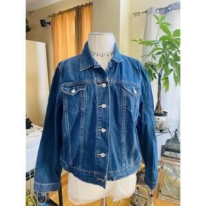 Land’s End Classic Dark Blue Denim Jacket XL